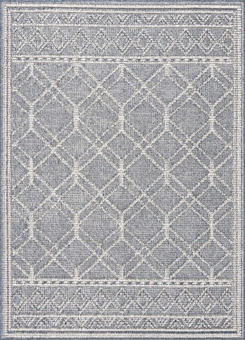 Diah Gray Blue & Bone Area Rug - Clearance