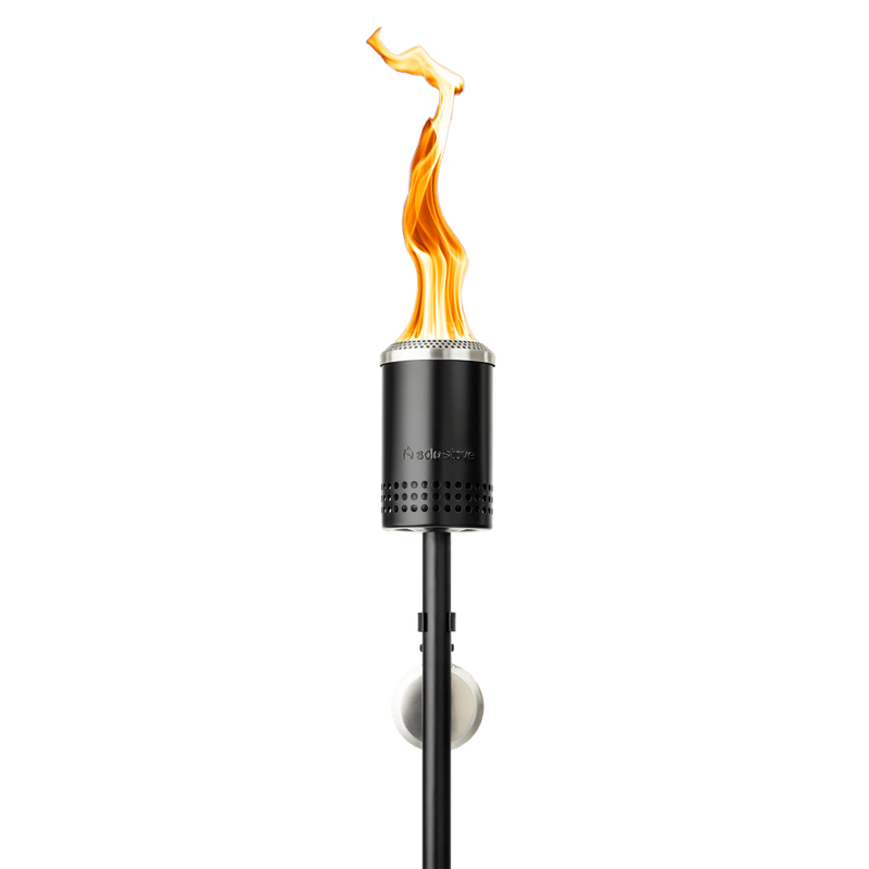 Solo Stove Mesa Torch | Backyard Torch for Outside, 5 Hour Burn Time, Cold-Rolled Steel, Incl. Ground Stake, Fuel Funnel, and 3 Wicks, Adjustable Height: 37.75-52.5 in, Fuel Capacity: 21 fl oz