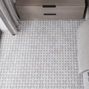 Bianco Carrara, Eastern Beige 12x12 Polished Basketweave Marble Mosaic Tile (5 pack, 5 sq ft/case)