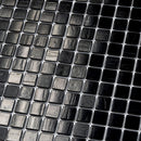 Black 12x12 Glossy Glass Uniform Square Mosaic Tile (20 pack, 20 sq ft/case)