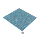 Bright Cerulean Blue 12x12 Glossy Uniform Square Glass Mosaic Tile (20 pack, 20 sq ft/case)