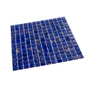 Royal Blue Gold 12x12 Glossy Uniform Square Glass Mosaic Tile (20 pack, 20 sq ft/case)