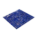 Royal Blue Gold 12x12 Glossy Uniform Square Glass Mosaic Tile (20 pack, 20 sq ft/case)