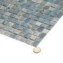 Manatee Blue 12x12 Glossy Uniform Square Glass Mosaic Tile (20 pack, 20 sq ft/case)
