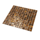 Brown Gold 12x12 Glossy Uniform Square Glass Mosaic Tile (20 pack, 20 sq ft/case) - Sample