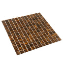 Brown Gold 12x12 Glossy Uniform Square Glass Mosaic Tile (20 pack, 20 sq ft/case)