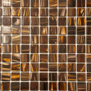 Brown Gold 12x12 Glossy Uniform Square Glass Mosaic Tile (20 pack, 20 sq ft/case)