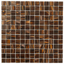 Brown Gold 12x12 Glossy Uniform Square Glass Mosaic Tile (20 pack, 20 sq ft/case)