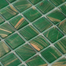 Lincoln Green Gold 12x12 Glossy Uniform Square Glass Mosaic Tile (20 pack, 20 sq ft/case) - Sample