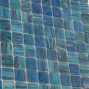 Sea Blue 12x12 Uniform Square Glossy Glass Mosaic Tile (20 pack, 20 sq ft/case)