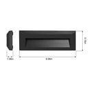 STA04 3+3W 3CCT 3000K/4000K/5000K 12V Low Voltage Cast Aluminum Rectangular Surface Mount LED Step or Deck Light by Kings Outdoor Lighting