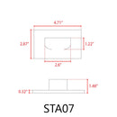 STA07 3.5W 3CCT 12V Low Voltage Rectangular Waterproof Horizontal Integrated LED Aluminum Stairs Step Light Fixture