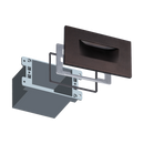 STA07 3.5W 3CCT 12V Low Voltage Rectangular Waterproof Horizontal Integrated LED Aluminum Stairs Step Light Fixture