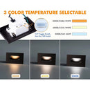 STA07 3.5W 3CCT 12V Low Voltage Rectangular Waterproof Horizontal Integrated LED Aluminum Stairs Step Light Fixture