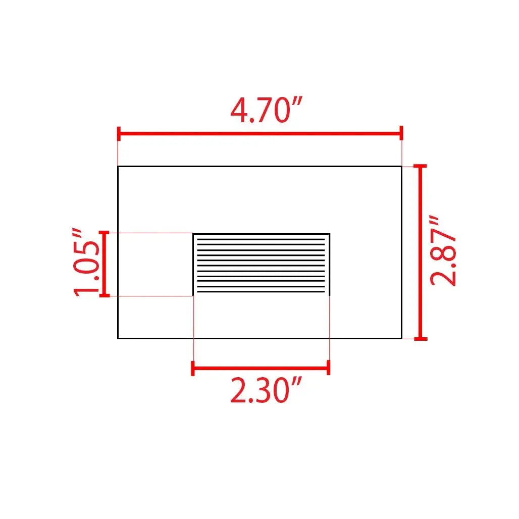 STA08 3.5W 3CCT 12V Low Voltage Rectangular Waterproof Horizontal Integrated LED Aluminum Stair Step Light Fixture, photo 12 of 12