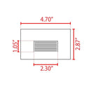 STA08 3.5W 3CCT 12V Low Voltage Rectangular Waterproof Horizontal Integrated LED Aluminum Stair Step Light Fixture by Kings Outdoor Lighting