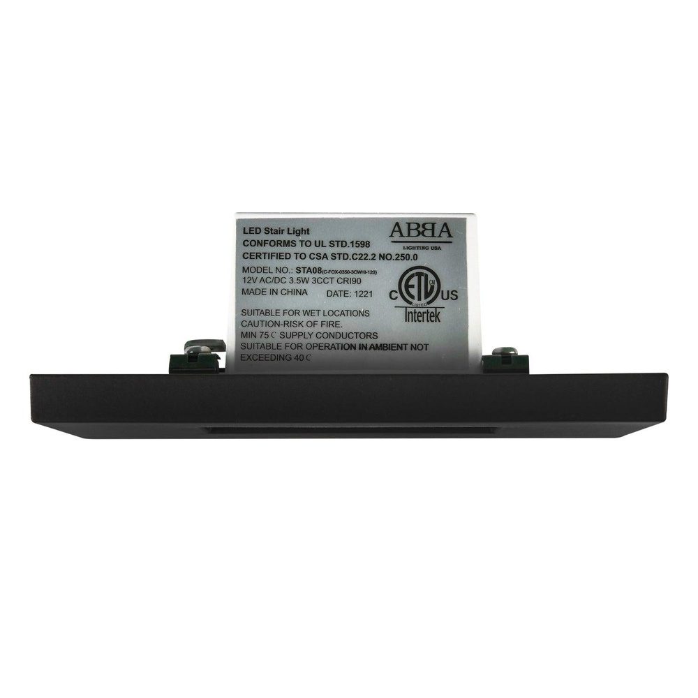 STA08 3.5W 3CCT 12V Low Voltage Rectangular Waterproof Horizontal Integrated LED Aluminum Stair Step Light Fixture, photo 6 of 12