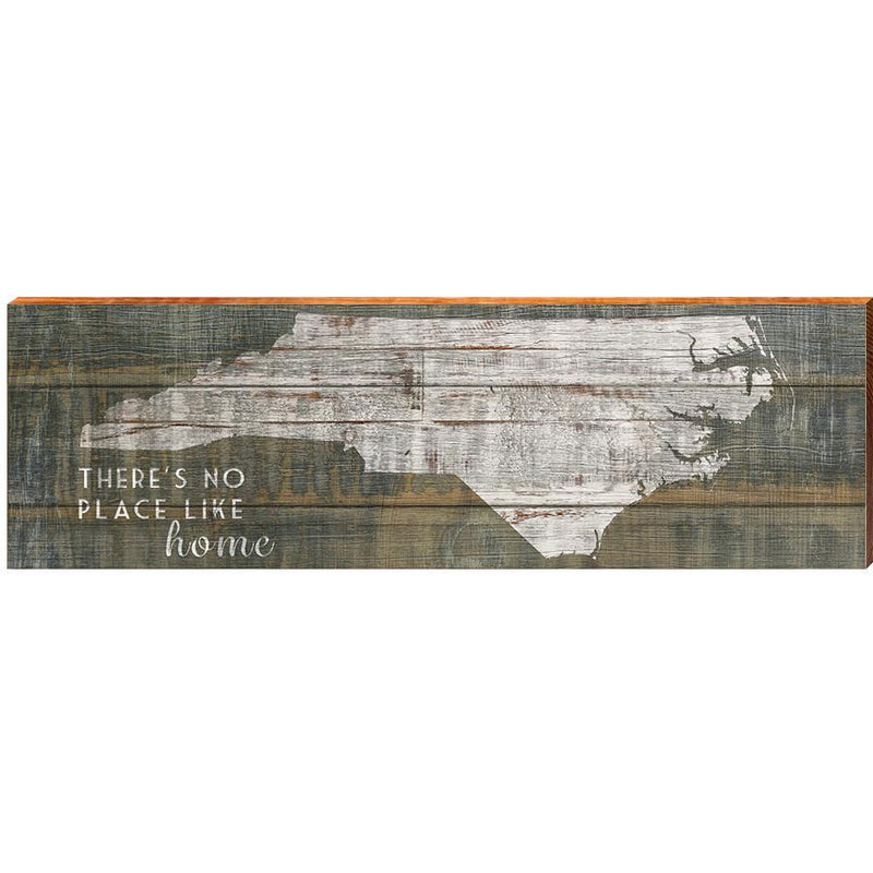 North Carolina There's No Place Like Home Decor Art Print on Real Wood