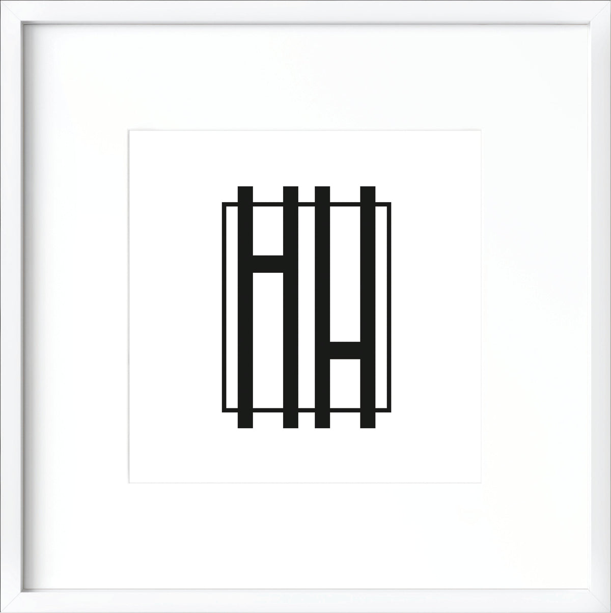 White Metal Square Picture Frame