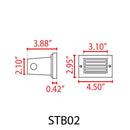 STB02 Brass Louver Horizontal Waterproof LED 12V Low Voltage Brick Lights Edge Step Lighting
