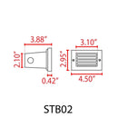 STB02 Brass Louver Horizontal Waterproof LED 12V Low Voltage Brick Lights Edge Step Lighting by Kings Outdoor Lighting