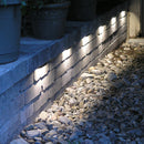 STB06 3W 2700K or 3000K Warm White 12V Low Voltage Retaining Wall Step Lights LED Aluminum Hardscape Paver Lighting