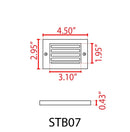 STB07 Cast Brass 12V Low Voltage 2W LED Surface Mounted Horizontal Outdoor & Indoor Step Light
