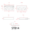 STB14 3000K or 5000K Aluminum LED Retaining Wall Light 12V Low Voltage Hardscape Paver Lighting