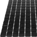 Black 12x12 Glossy Glass Uniform Square Mosaic Tile (20 pack, 20 sq ft/case) - Sample