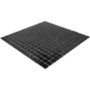 Black 12x12 Glossy Glass Uniform Square Mosaic Tile (20 pack, 20 sq ft/case) - Sample