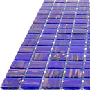 Royal Blue Gold 12x12 Glossy Uniform Square Glass Mosaic Tile (20 pack, 20 sq ft/case) - Sample