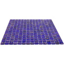 Royal Blue Gold 12x12 Glossy Uniform Square Glass Mosaic Tile (20 pack, 20 sq ft/case) - Sample
