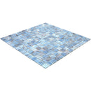 Manatee Blue 12x12 Glossy Uniform Square Glass Mosaic Tile (20 pack, 20 sq ft/case) - Sample