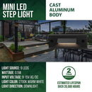 STLA04 4-Pack 1W Slim Black Low Voltage 2700K Warm White Integrated LED Outdoor Step Lights Package, 12V LED Deck Lights Landscape Lights by Kings Outdoor Lighting