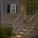 STLA05 4-Pack 3W Slim Black Low Voltage 2700K Warm White Integrated LED Outdoor Step Lights Package, 12V LED Deck Lights Landscape Lights
