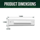 STLA06 6-Pack 2W Slim White Low Voltage 2700K Warm White Integrated LED Outdoor Step Lights Package, 12V LED Deck Lights Landscape Lights