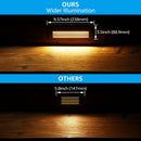 STLA09 6-Pack 3W/4W/5W Selectable Wattage 5CCT Low Voltage 9" LED Outdoor Step Lights, 12V-24V Integrated LED Deck Lights Landscape Lights