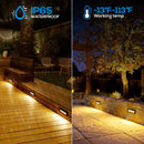 STLA09 6-Pack 3W/4W/5W Selectable Wattage 5CCT Low Voltage 9" LED Outdoor Step Lights, 12V-24V Integrated LED Deck Lights Landscape Lights