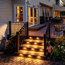 STLA10 6-Pack 6W Low Voltage 10.6" LED Outdoor Step Lights, 12V-24V 5CCT 1800K/2700K/3000K/4000K/.Integrated LED Aluminum Deck Lights Landscape Lights