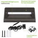 STLA11 6-Pack 3W Low Voltage 5.5" LED Outdoor Step Lights, 12V 3000K Warm White Integrated LED Deck Lights Landscape Lights by Kings Outdoor Lighting