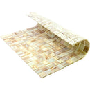 Beige 12x12 Glossy Uniform Square Glass Mosaic Tile (20 pack, 20 sq ft/case) - Sample