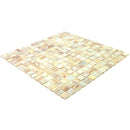 Beige 12x12 Glossy Uniform Square Glass Mosaic Tile (20 pack, 20 sq ft/case) - Sample