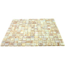 Beige 12x12 Glossy Uniform Square Glass Mosaic Tile (20 pack, 20 sq ft/case)
