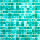 Cyan Blue 12x12 Glossy Uniform Square Glass Mosaic Tile (20 pack, 20 sq ft/case)