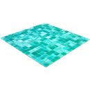 Cyan Blue 12x12 Glossy Uniform Square Glass Mosaic Tile (20 pack, 20 sq ft/case)
