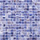 Blue White 12x12 Glossy Uniform Square Glass Mosaic Tile (20 pack, 20 sq ft/case) - Sample