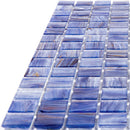 Blue White 12x12 Glossy Uniform Square Glass Mosaic Tile (20 pack, 20 sq ft/case) - Sample