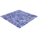 Blue White 12x12 Glossy Uniform Square Glass Mosaic Tile (20 pack, 20 sq ft/case)