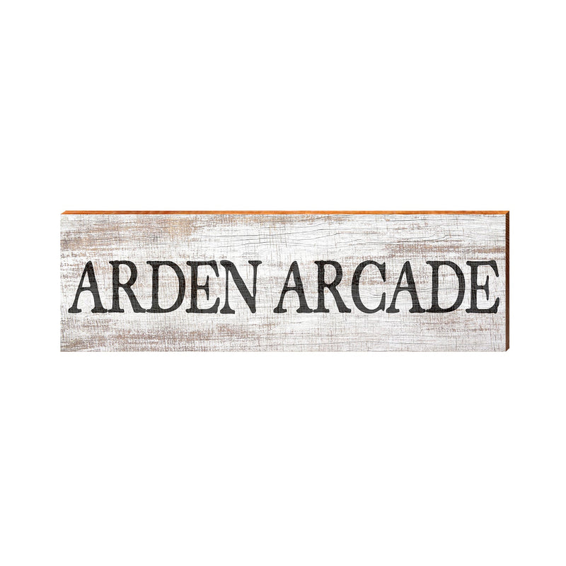 Arden Arcade Sacramento, California Wooden Sign Green | Wall Art Print on Real Wood