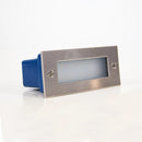 STS02 12V Low Voltage Outdoor Recessed Stainless Steel Brick Wall Light 3000K Warm White Integrated LED Step/ Stair Lighting Fixture